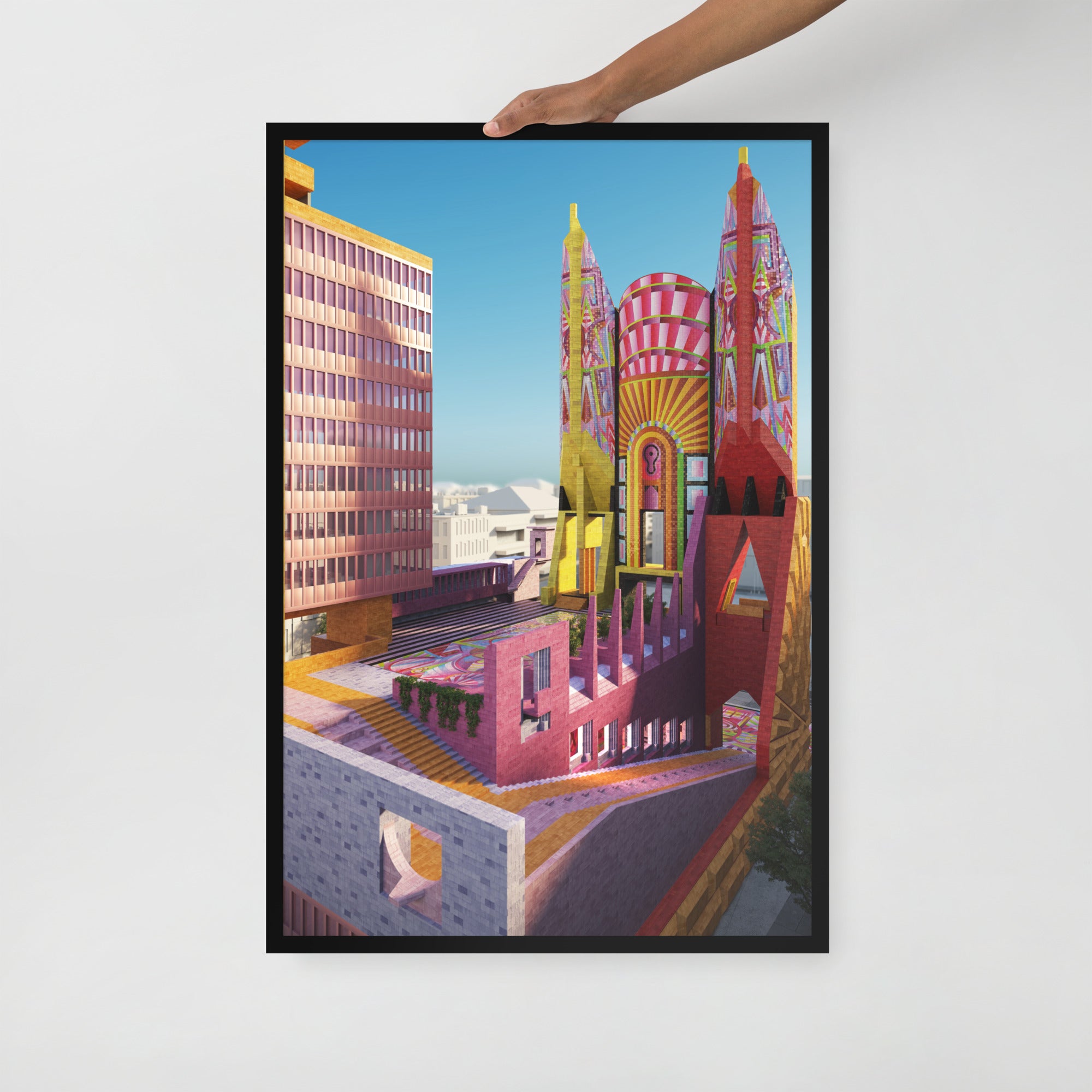 Democratic Monument Rear View Framed Print