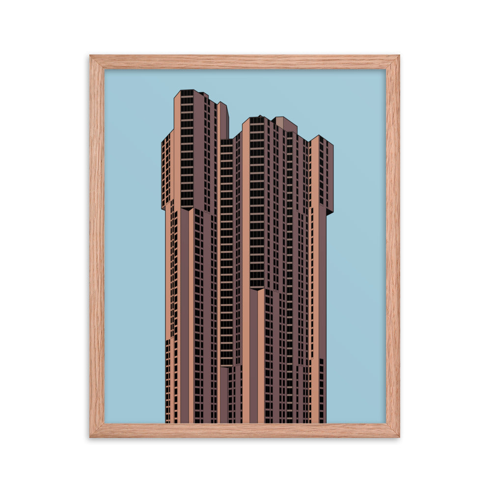 River Park Towers Framed Prints