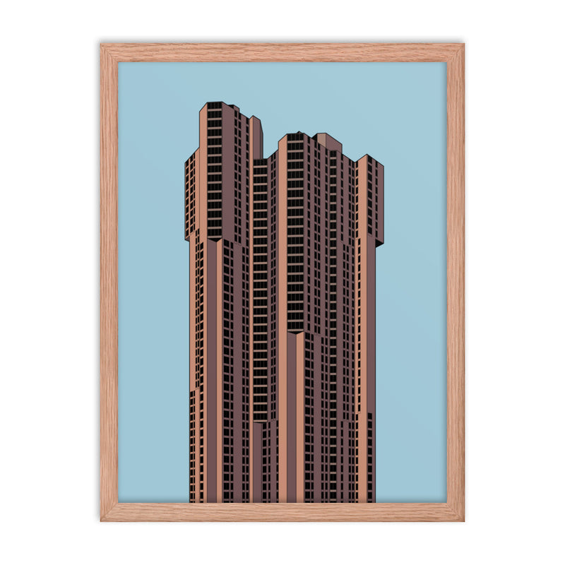 River Park Towers Framed Prints