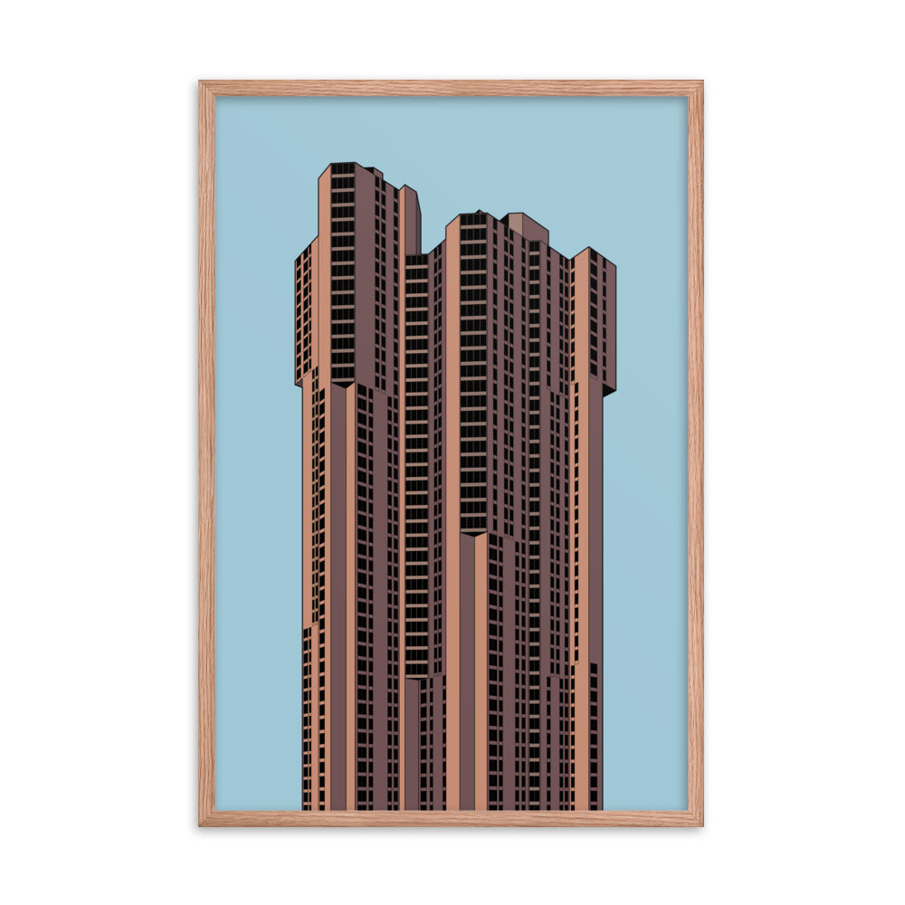 River Park Towers Framed Prints