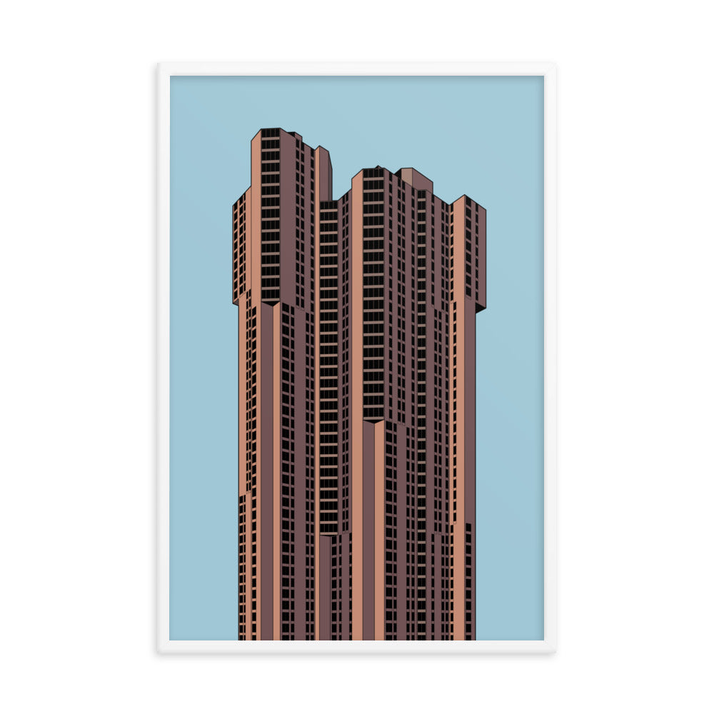 River Park Towers Framed Prints