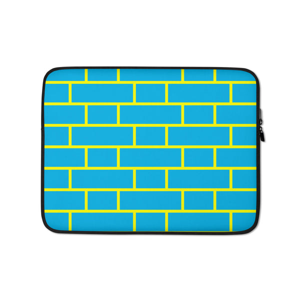 Blue & Yellow Flemish Bond Brick Laptop Cases
