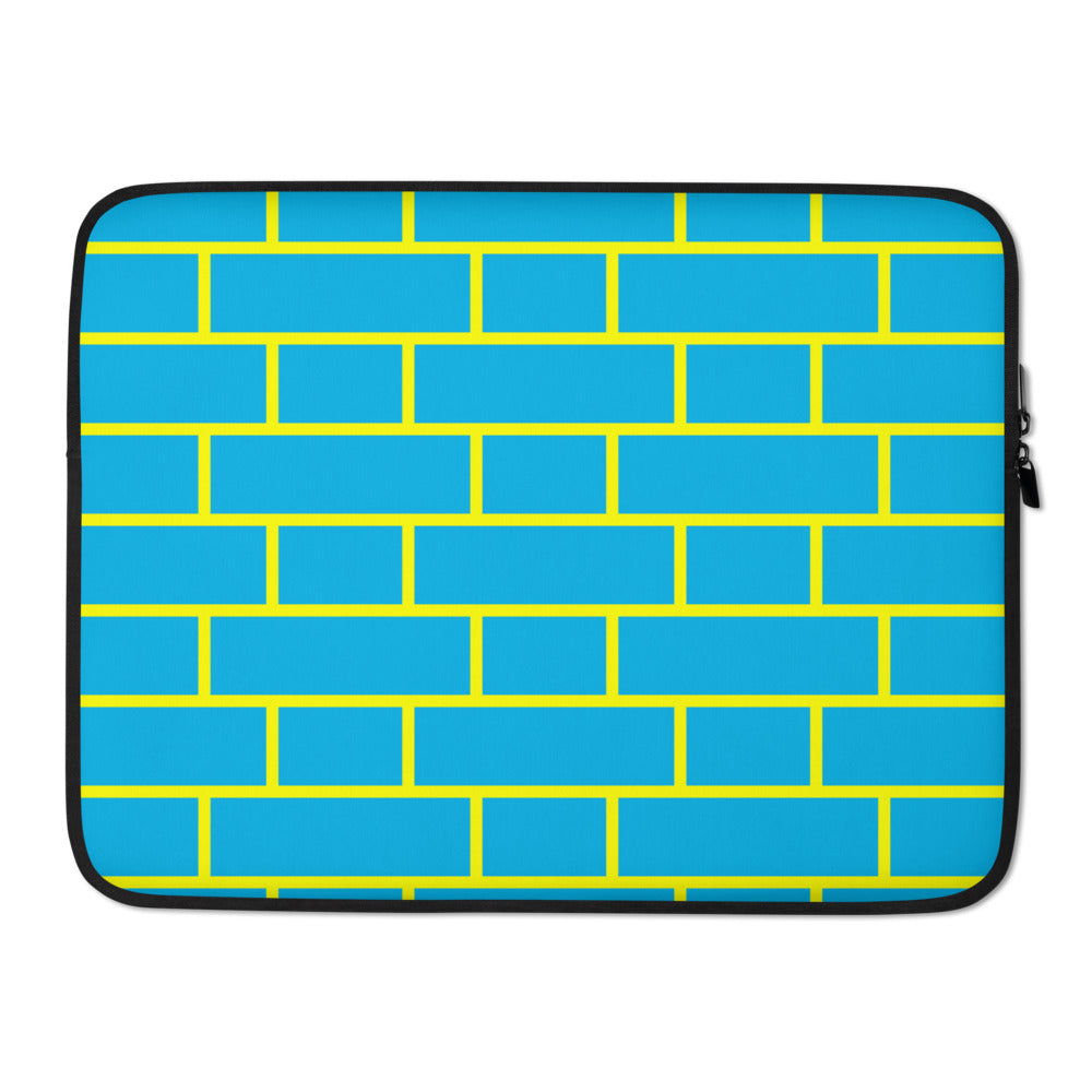 Blue & Yellow Flemish Bond Brick Laptop Cases