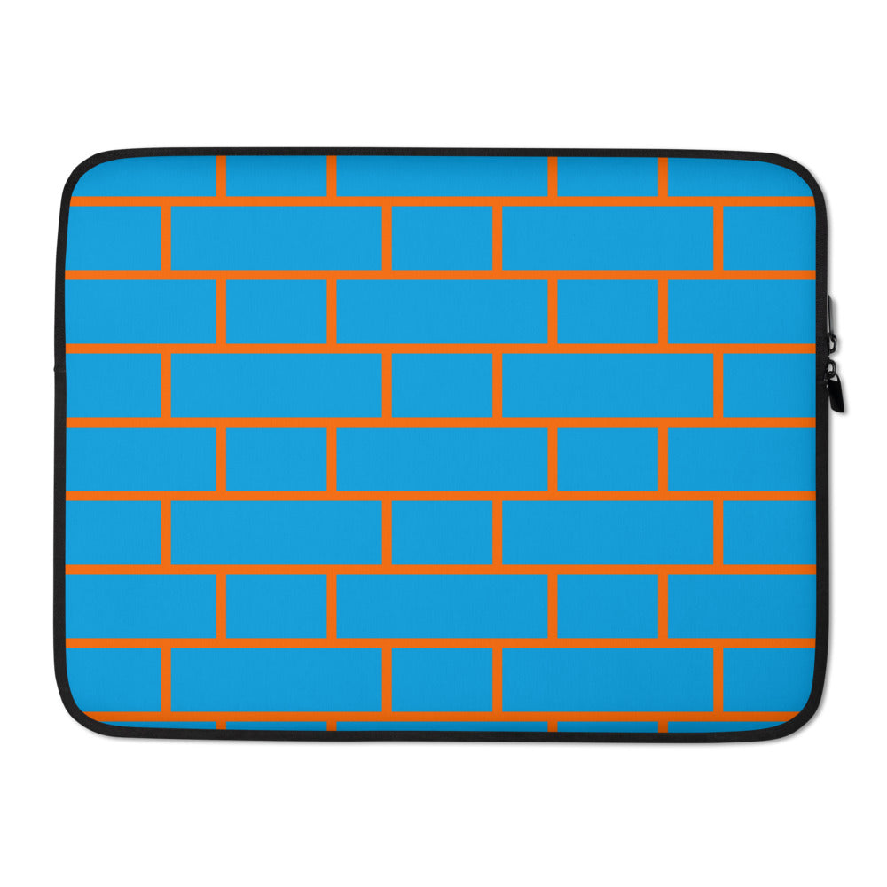 Blue & Orange Flemish Bond Brick Hatch Laptop Sleeves