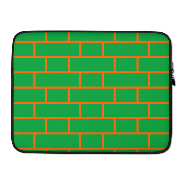 Green & Orange Flemish Bond Brick Laptop Cases (15" And 13")