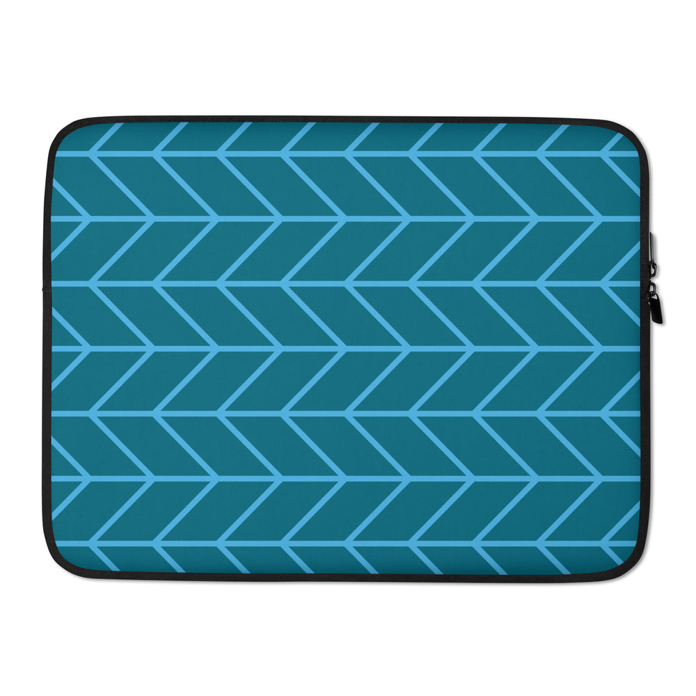 Teal & Blue Plywood Hatch Laptop Cases