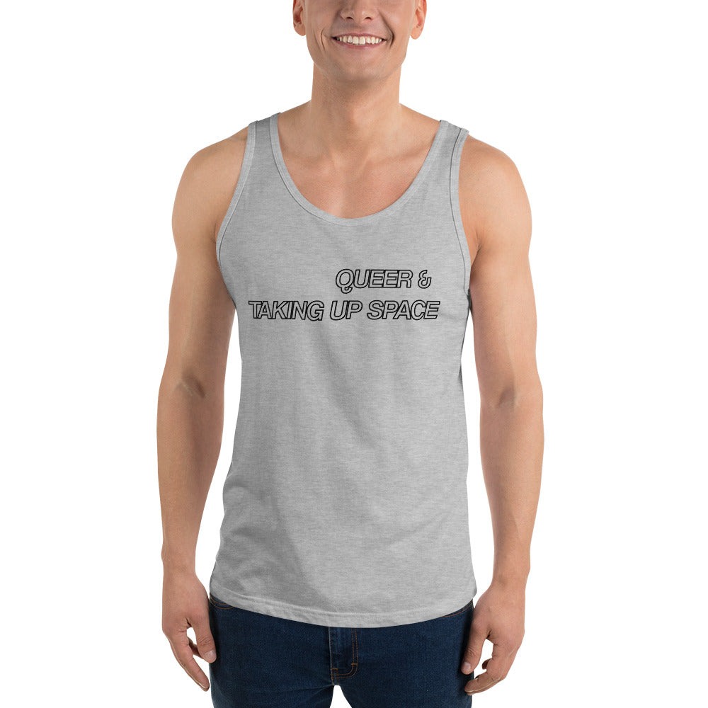 Queer & Taking Up Space Unisex Tank Top