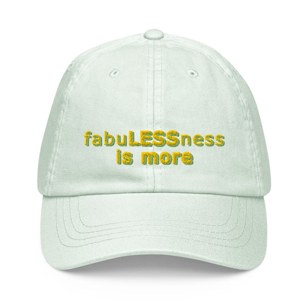 "Fabulessness Is More" Pastel Embroidered Baseball Cap