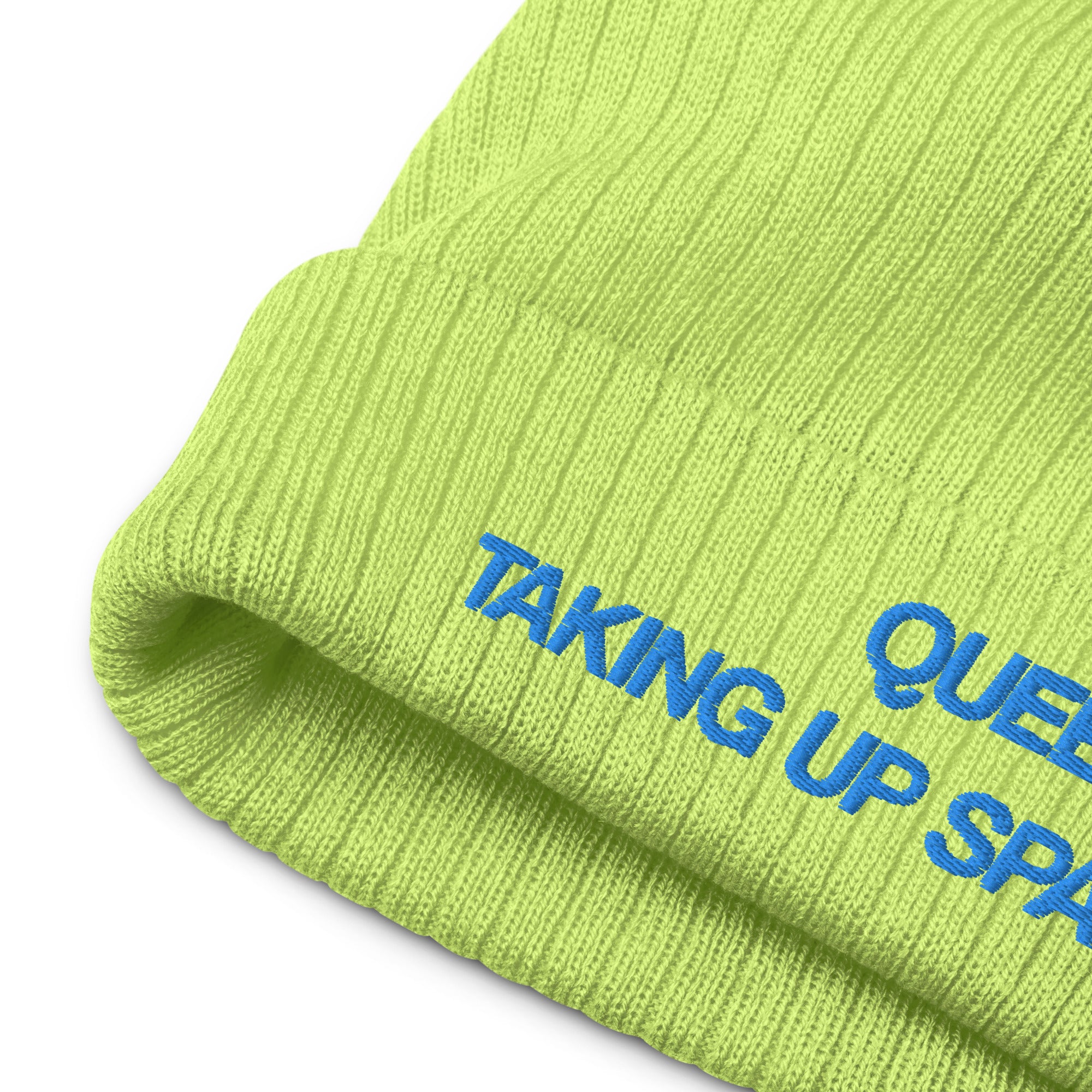 Queer & Taking Up Space Ribbed Knit Beanie