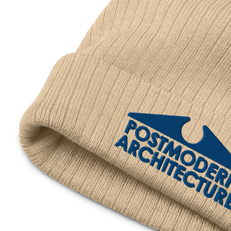 Postmodern Architecture Ribbed Knit Beanie