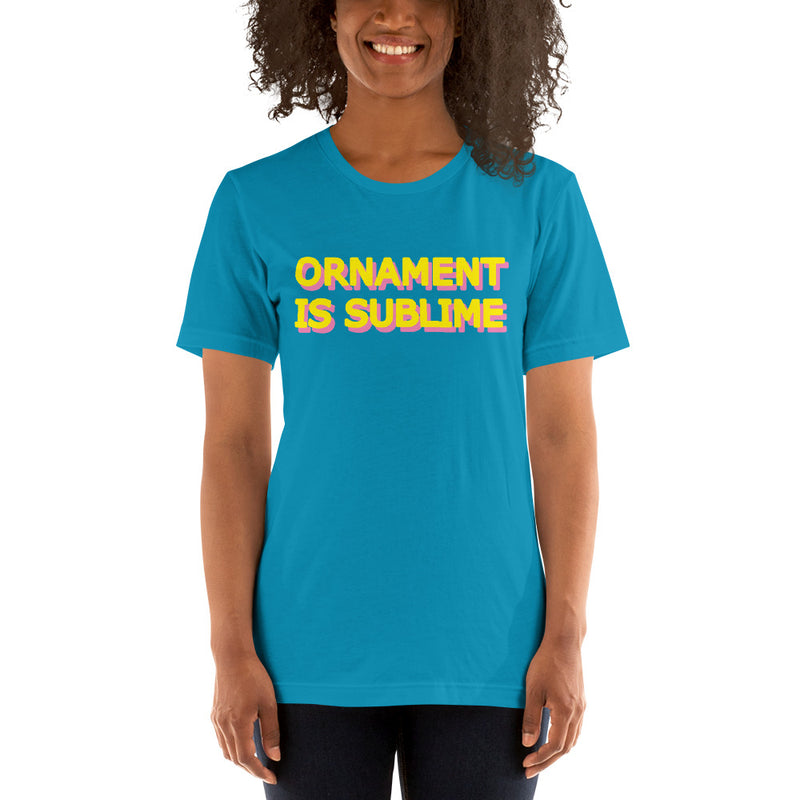 Ornament is Sublime Pink & Yellow Text Unisex T-Shirt in a range of colours
