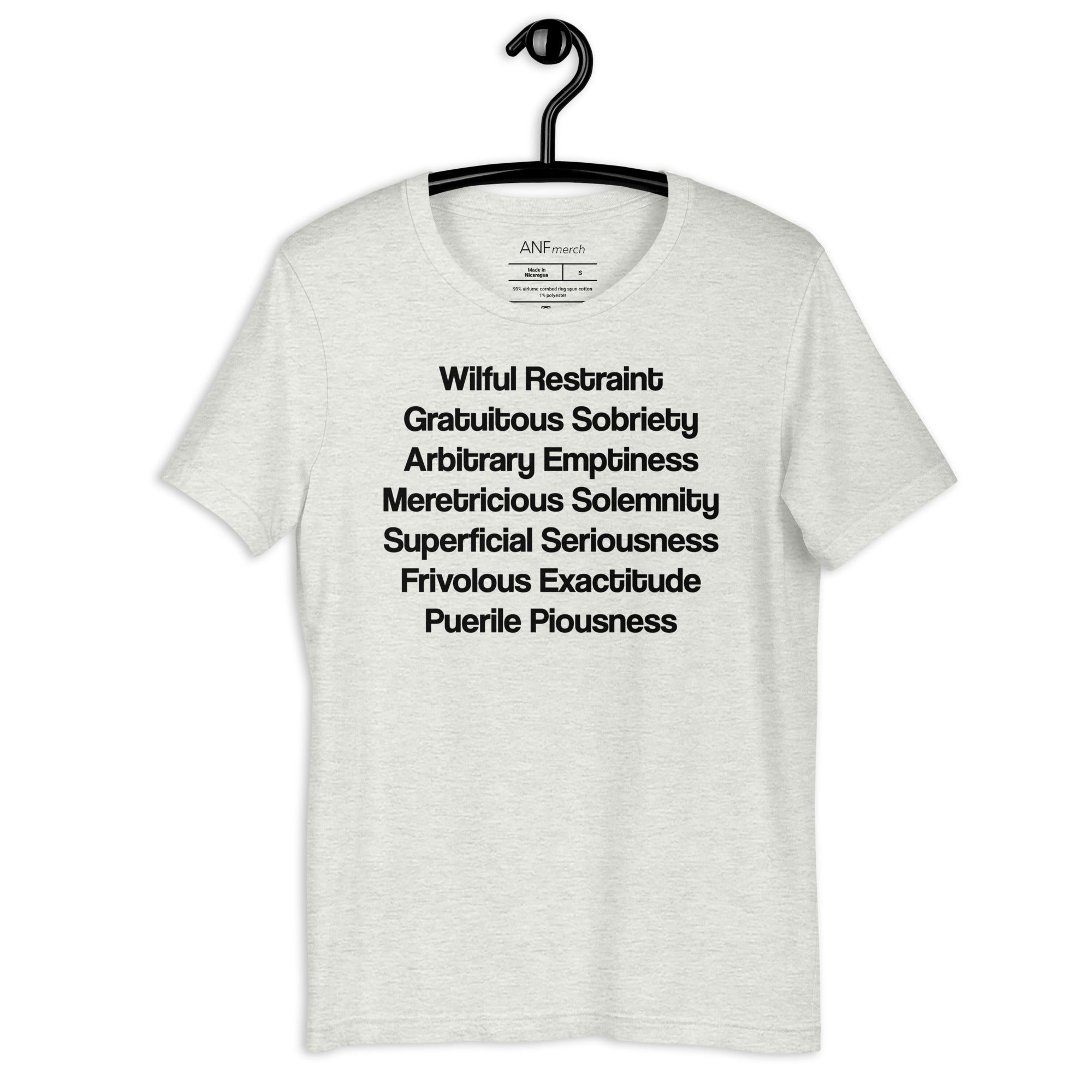 The Seven Deadly Sins of Architecture & Design Front & Back Unisex T-Shirts