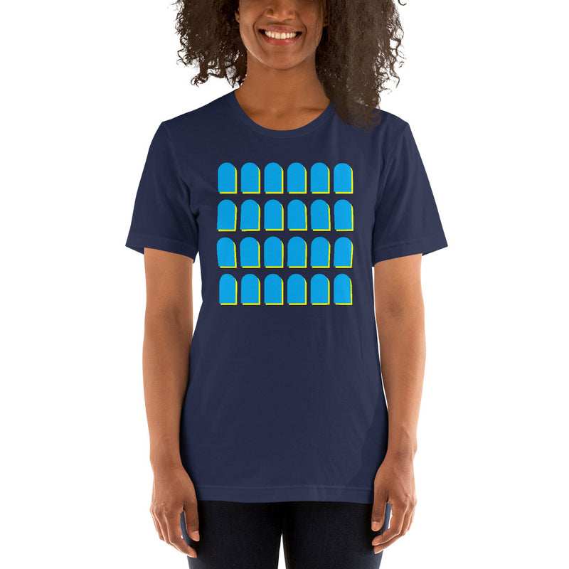 Blue And Yellow Arches Unisex Cotton Shirt