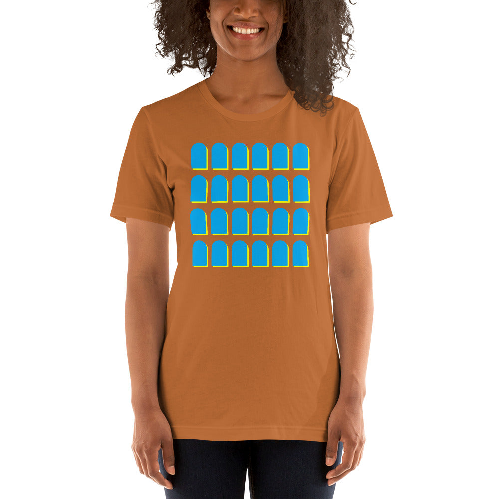 Blue And Yellow Arches Unisex Cotton Shirt