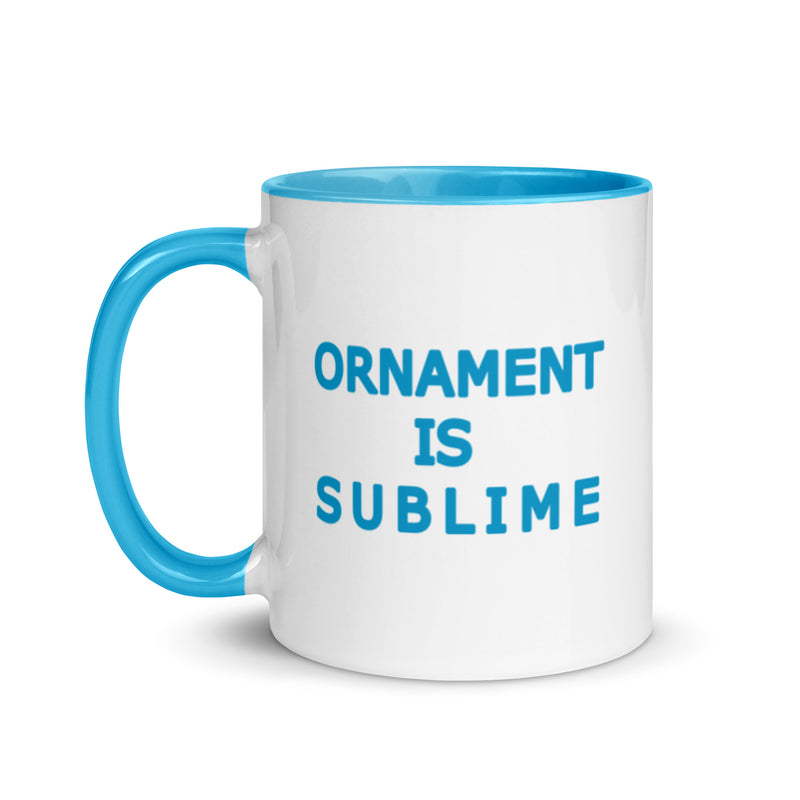 Ornament is Sublime Black, Blue, Orange, Pink or Yellow Mug